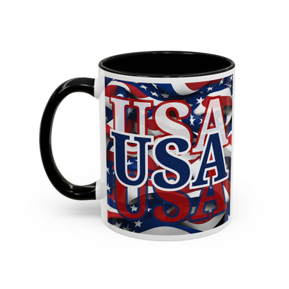 USA BLfont Center Patriot Accent Mug by cypherpunkgear