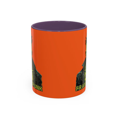 Frankenpunk Orange Accent Mug by CreepyCrafts.boo