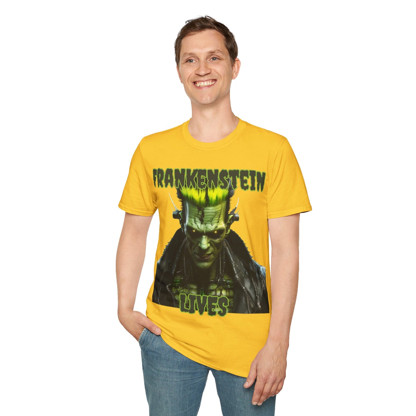 Frankenstein Lives LTcolors Unisex T-Shirt by cypherpunkgear