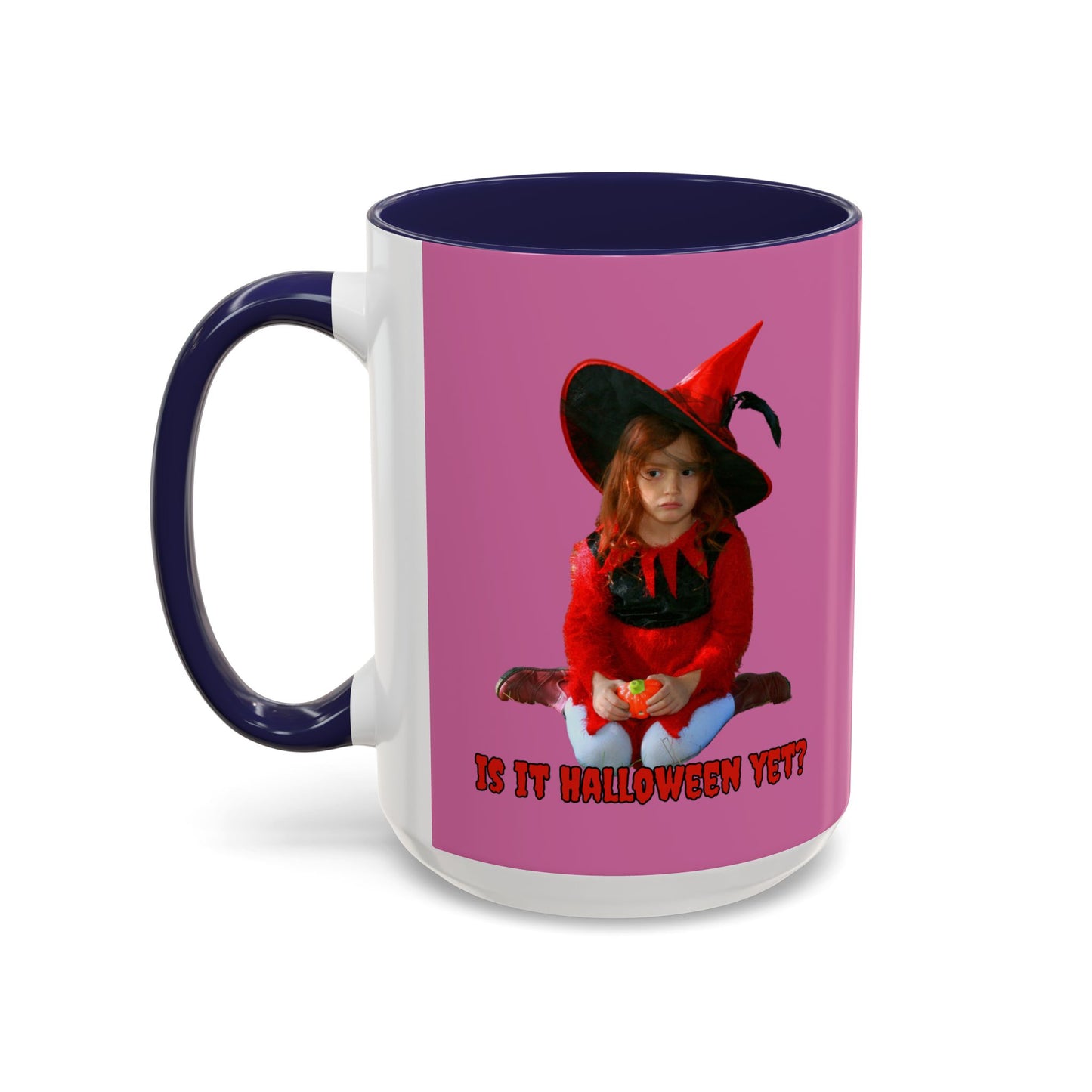 Is it Halloween yet? Pink Accent Mug by CreepyCrafts.boo
