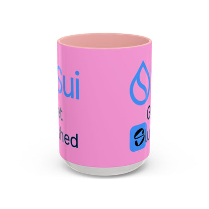 Sui: Get Slushed Pink Accent Mug by cypherpunkgear.com
