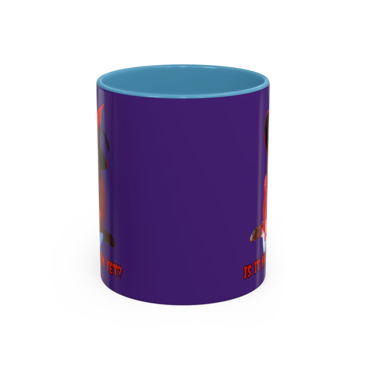 Is it Halloween yet? Dark Purple Accent Mug by CreepyCrafts.boo