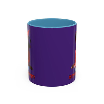Is it Halloween yet? Dark Purple Accent Mug by CreepyCrafts.boo