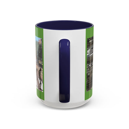 2-sided, Scabby Road Green Accent Mug by CreepyCrafts.boo
