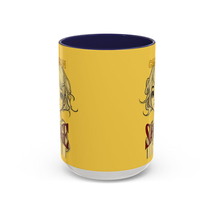 Caution, Savage Yellow Accent Mug by cypherpunkgear.com
