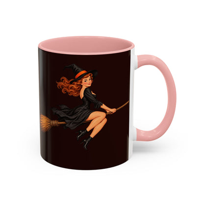 Hazel Hex Brown Accent Mug by CreepyCrafts.boo
