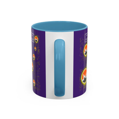 Monero (XMR) don't assume your freedoms are assured Purple Accent Mug by cypherpunkgear.com