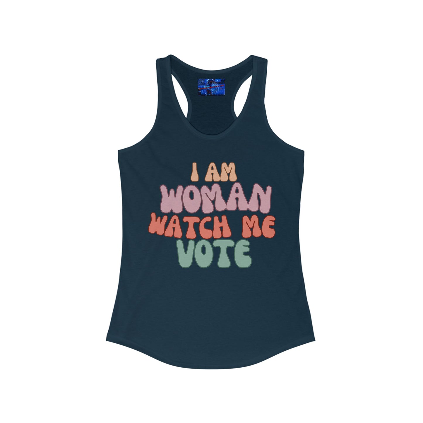I Am Woman Watch Me Vote Women's Racerback Tank Top by cypherpunkgear.com