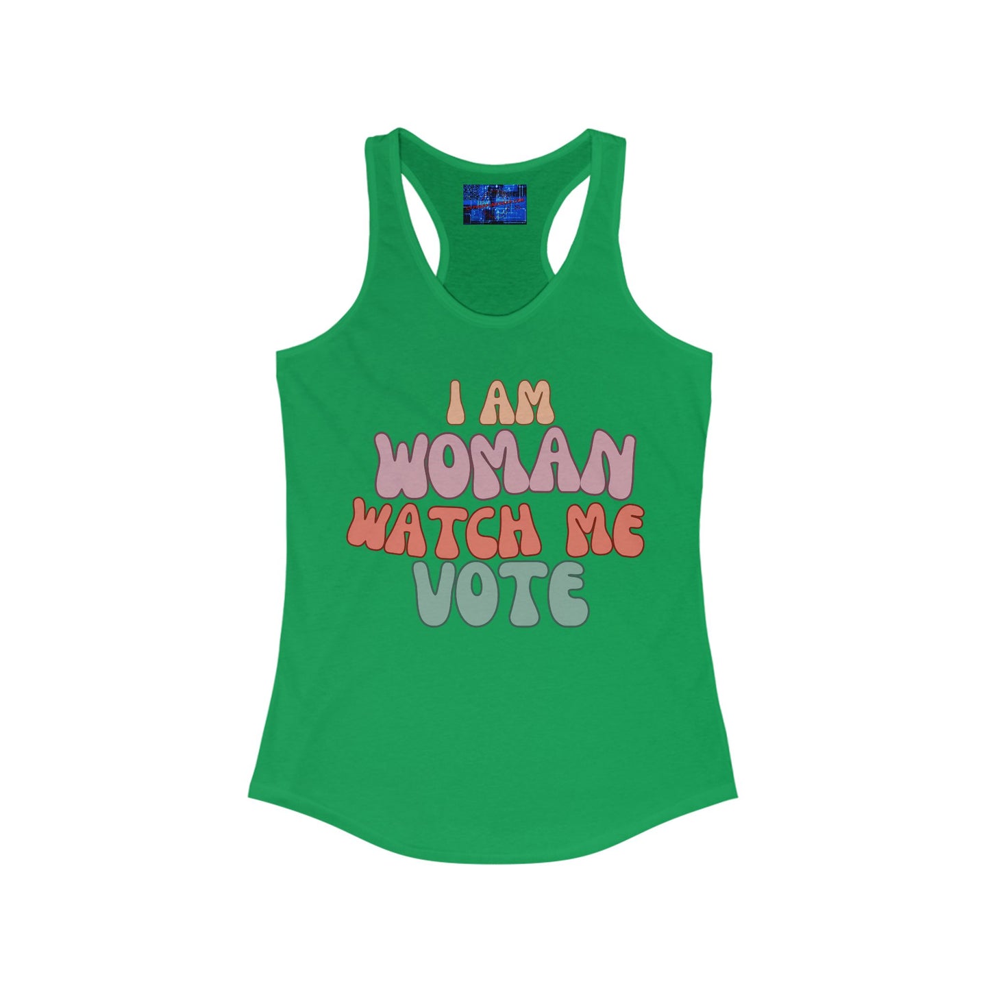 I Am Woman Watch Me Vote Women's Racerback Tank Top by cypherpunkgear.com