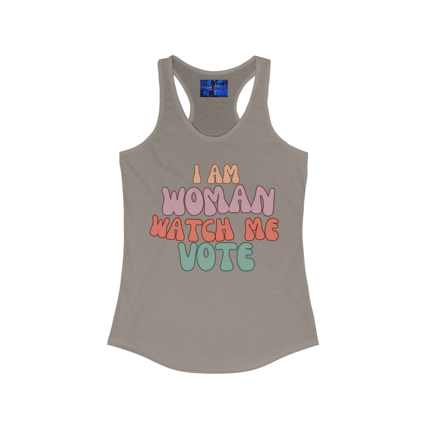 I Am Woman Watch Me Vote Women's Racerback Tank Top by cypherpunkgear.com