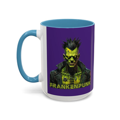 Frankenpunk Purple Accent Mug by CreepyCrafts.boo