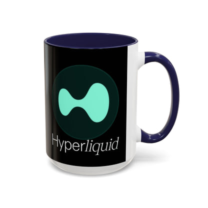 Hyperliquid White font Black Accent Mug by cypherpunkgear.com