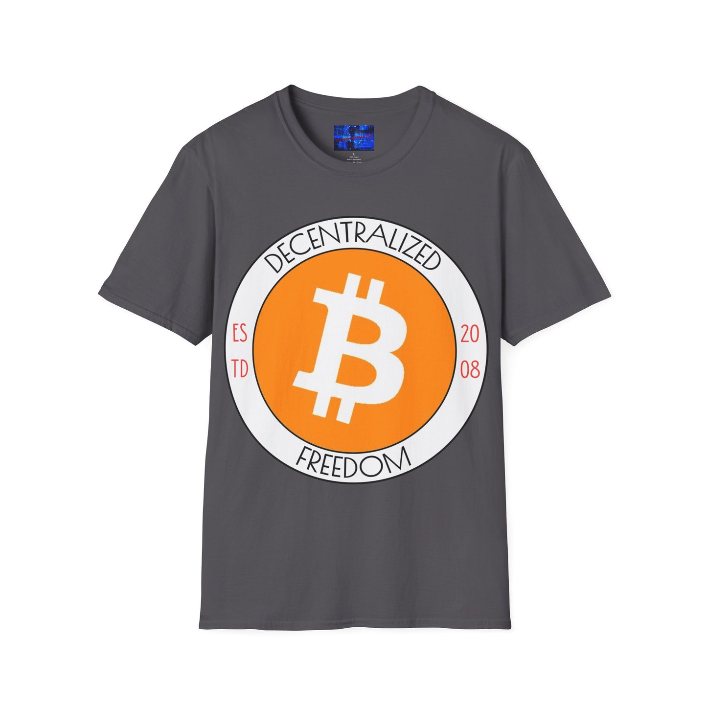 Bitcoin Decentralized Freedom DKcolors Unisex T-Shirt by cypherpunkgear.com