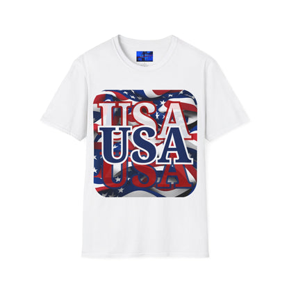 Red White and BLUE USA Patriot LTcolors Unisex T-Shirt by cypherpunkgear