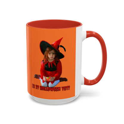 Is it Halloween yet? Orange Accent Mug by CreepyCrafts.boo