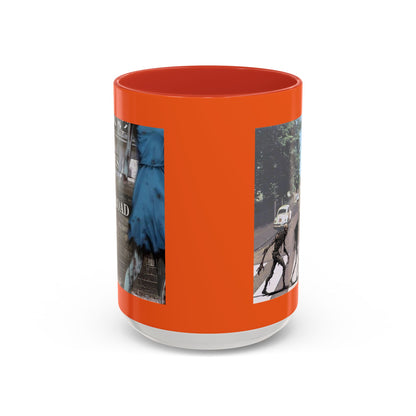 2-sided, Scabby Road Orange Accent Mug by CreepyCrafts.boo