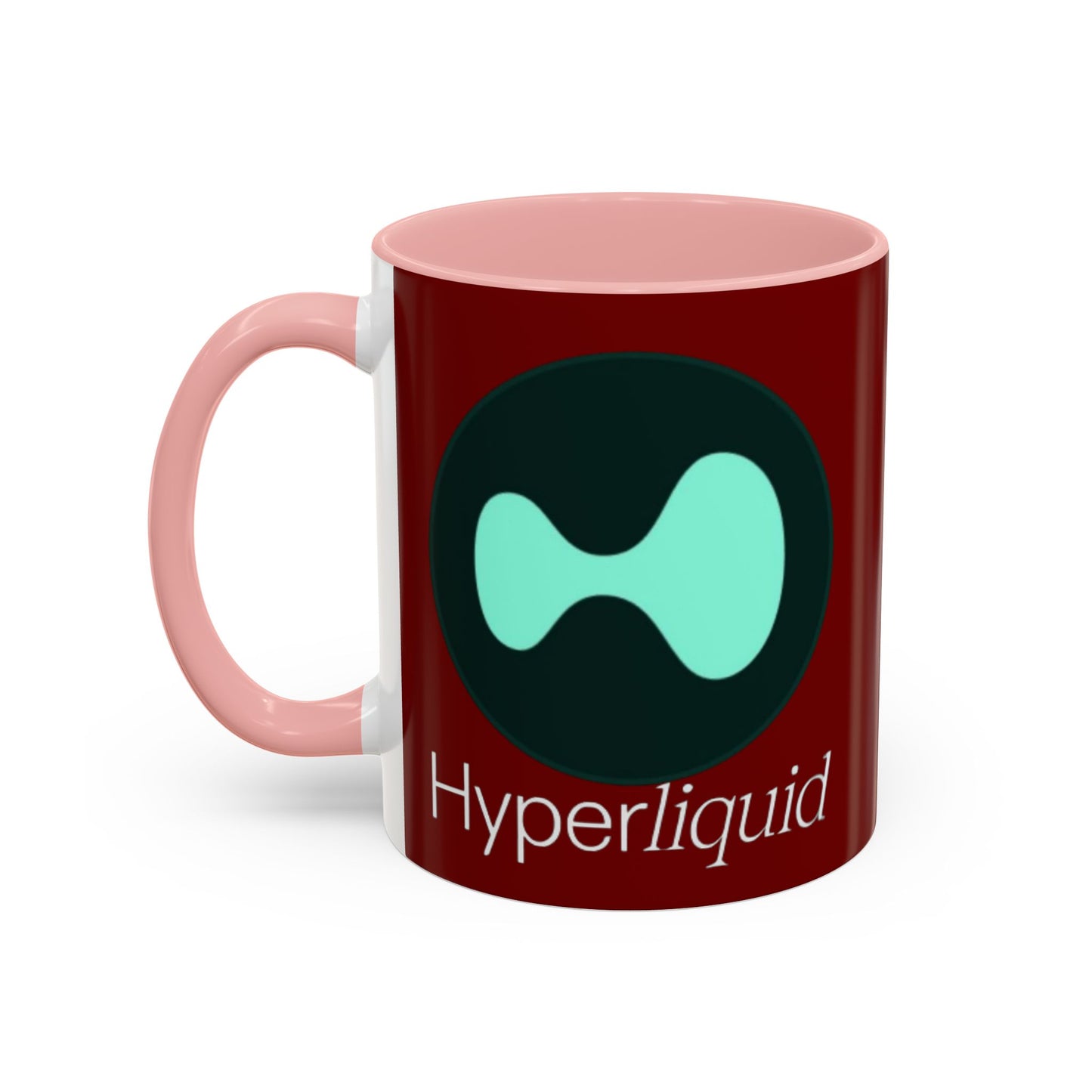 Hyperliquid White font Red Accent Mug by cypherpunkgear.com