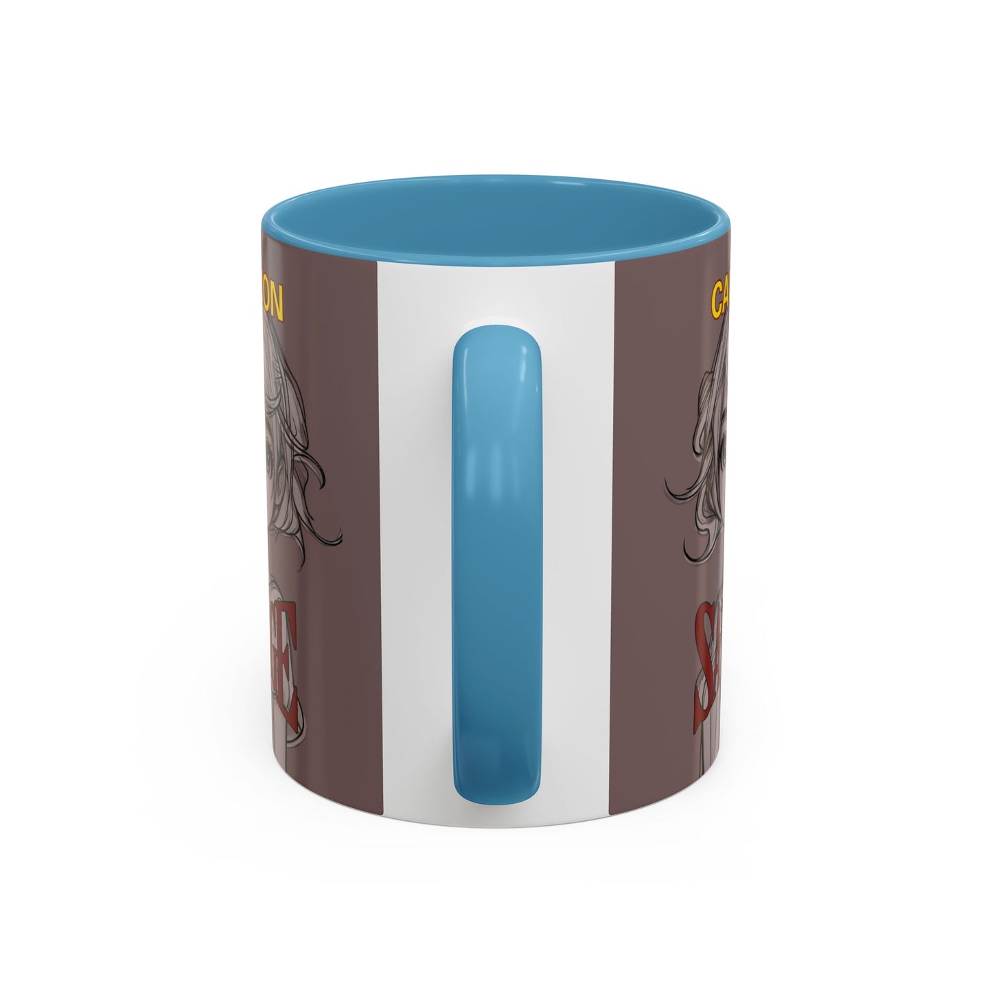 Caution, Savage Grey Accent Mug by cypherpunkgear.com