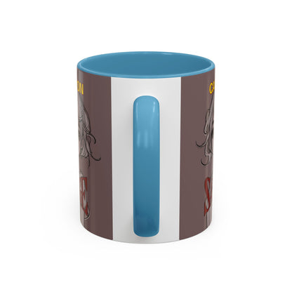 Caution, Savage Grey Accent Mug by cypherpunkgear.com