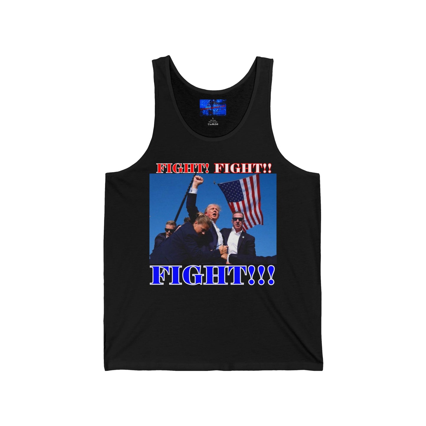 FIGHT! FIGHT!! FIGHT!!! Unisex Jersey Tank Top by cypherpunkgear