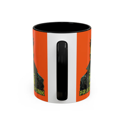 Frankenpunk Orange Accent Mug by CreepyCrafts.boo