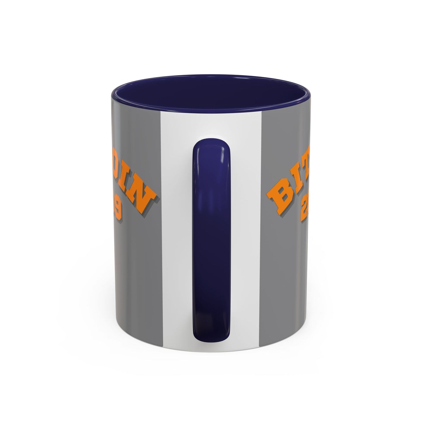 Bitcoin 2009 Grey Accent Mug by cypherpunkgear.com