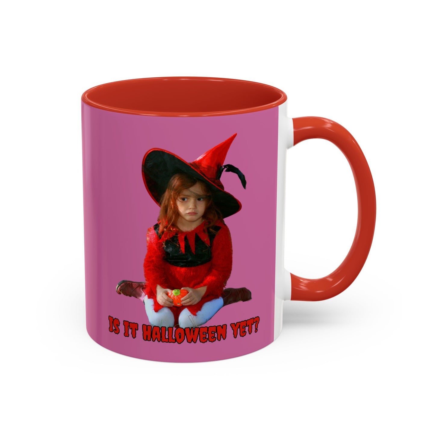 Is it Halloween yet? Pink Accent Mug by CreepyCrafts.boo