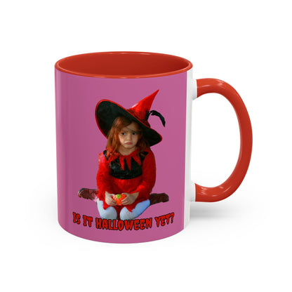 Is it Halloween yet? Pink Accent Mug by CreepyCrafts.boo