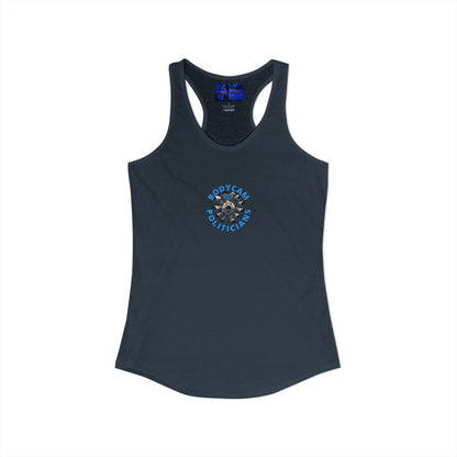 ¡BodyCam ThePoliticians de 2 caras de cypherpunkgear! Camiseta sin mangas ideal con espalda cruzada para mujer