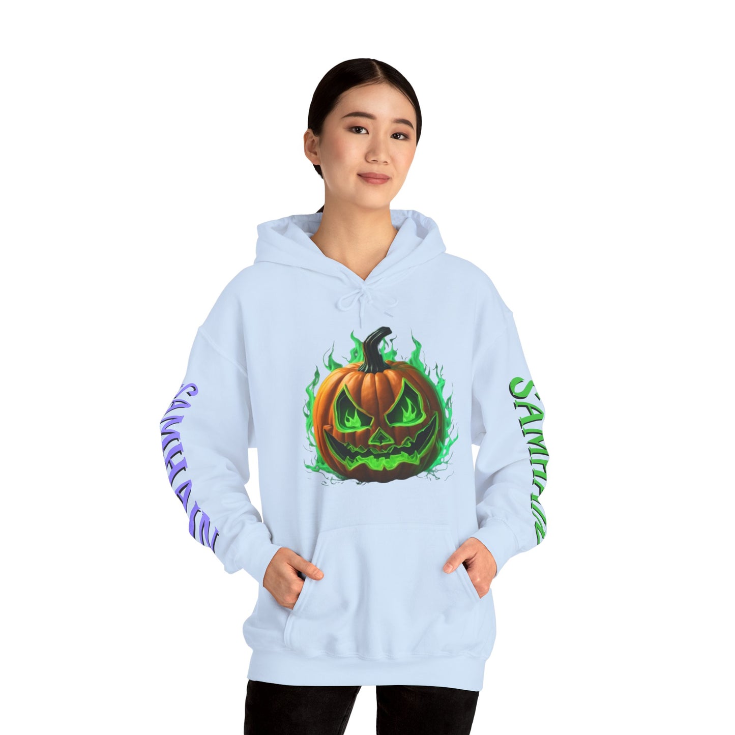 Blessed Samhain Green Jack Hoodie Unisex Hooded Sweatshirt by CreepyCrafts.boo