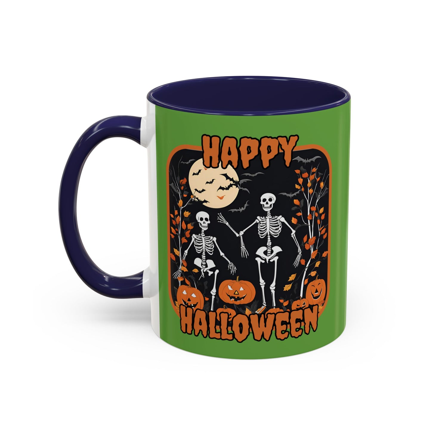 Spooktacular Skeletons of Halloween Accent Mug by cypherpunkgear