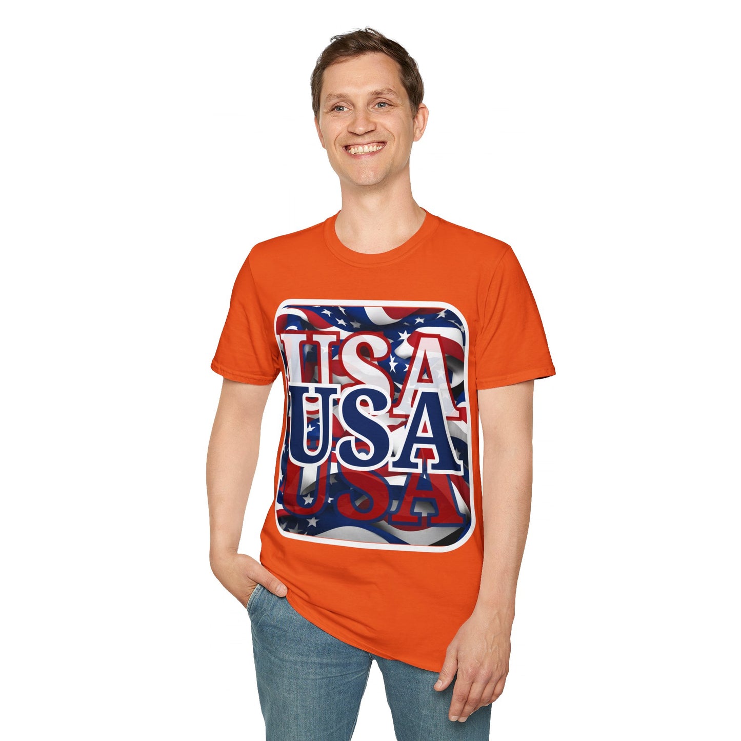 Red White and BLUE USA Patriot LTcolors Unisex T-Shirt by cypherpunkgear