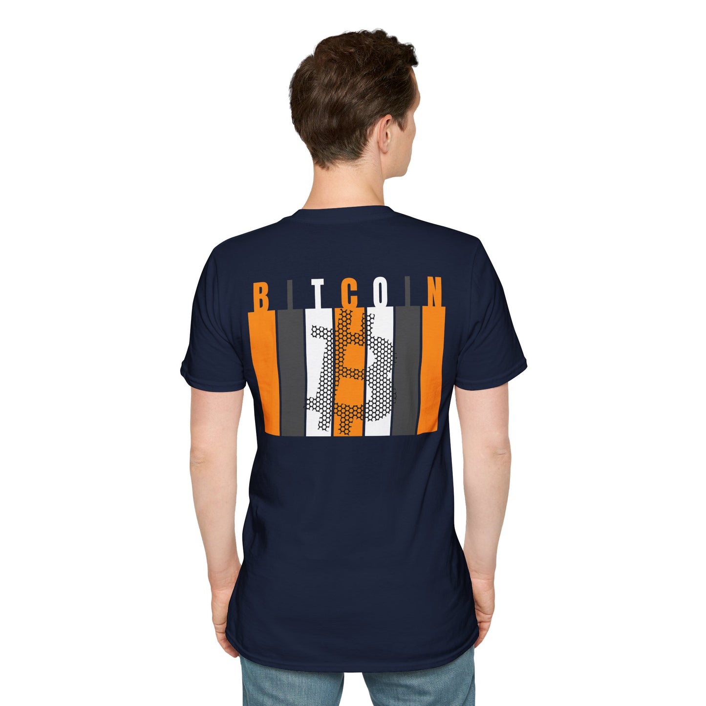 2-sided, Bitcoin (BTC) Decentralized Freedom Dark colors Unisex T-Shirt by cypherpunkgear.com