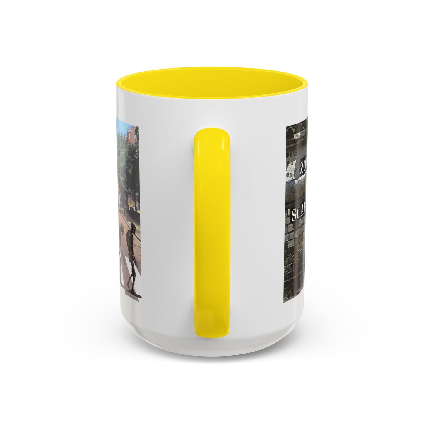 2-sided, Scabby Road White Accent Mug by CreepyCrafts.boo