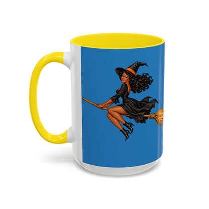 Velvet Vex Blue Accent Mug by CreepyCrafts.boo