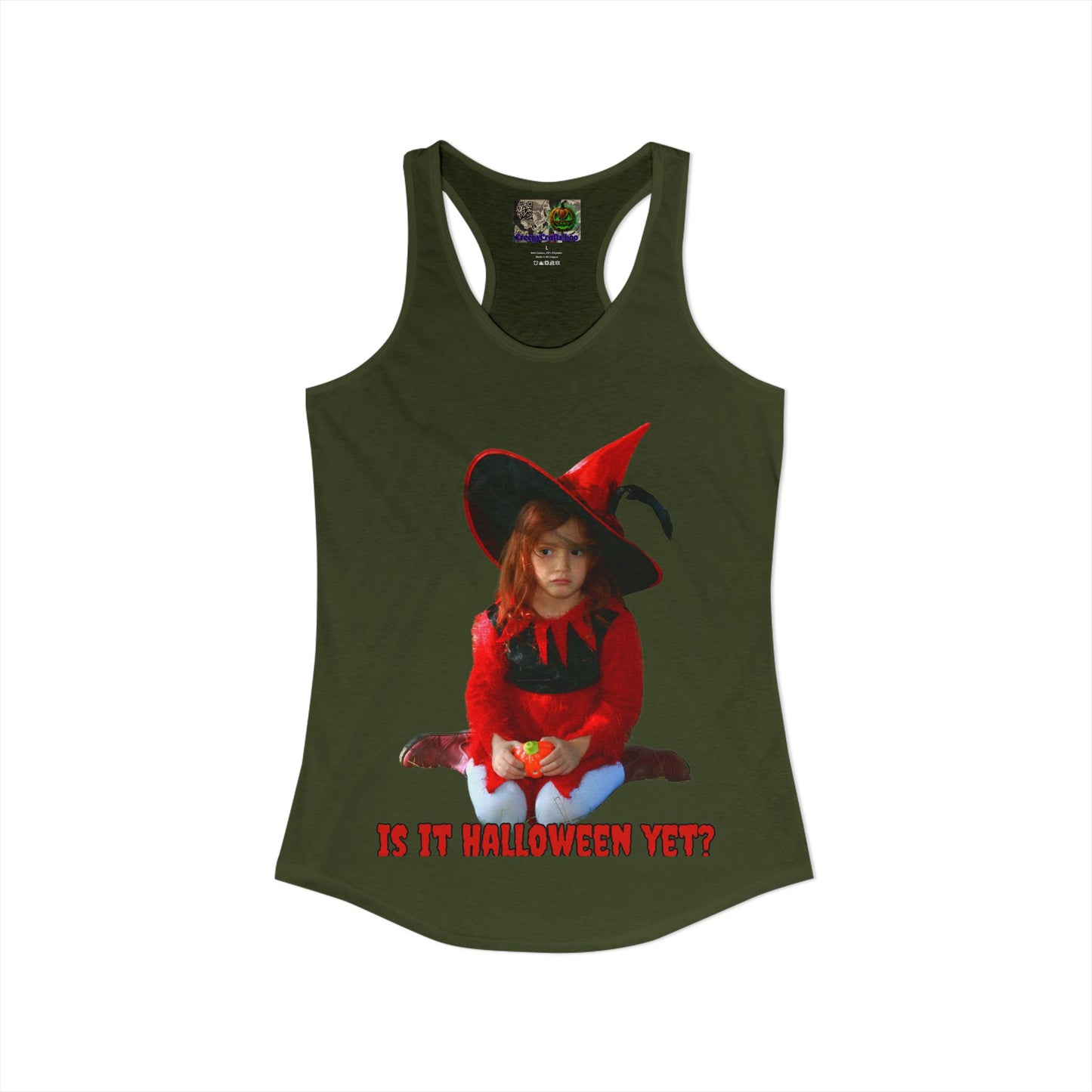 Is it Halloween yet? Women's Racerback Tank Top by CreepyCrafts.boo