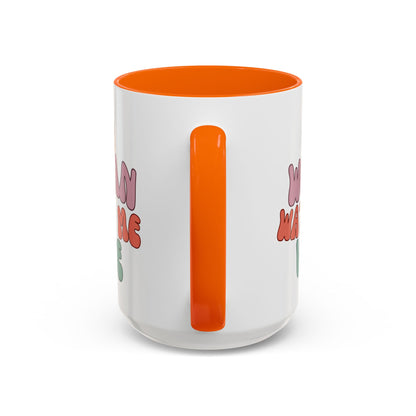 I Am Woman Watch Me Vote White Accent Mug by cypherpunkgear.com