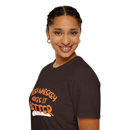 Irish Whiskey makes it better OGfont DKcolors Unisex T-Shirt by cypherpunkgear.com