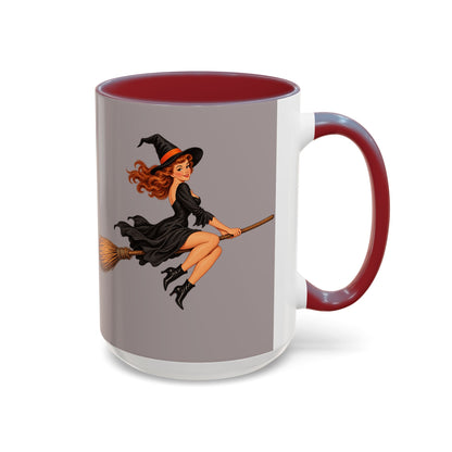Hazel Hex Grey Accent Mug by CreepyCrafts.boo