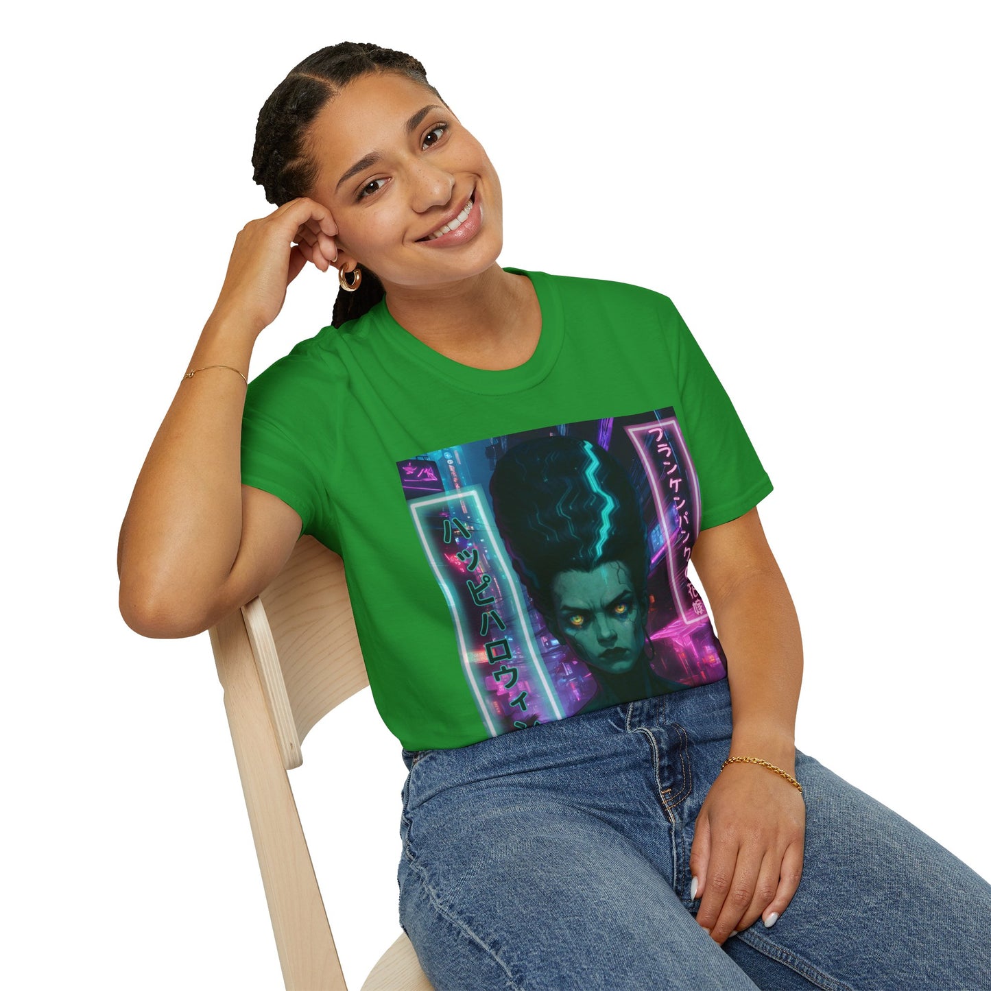 Bride of Frankenpunk Dark colors Unisex T-Shirt by CreepyCrafts.boo