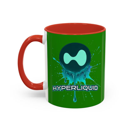 HYPE Drip Green Accent Mug by cypherpunkgear.com