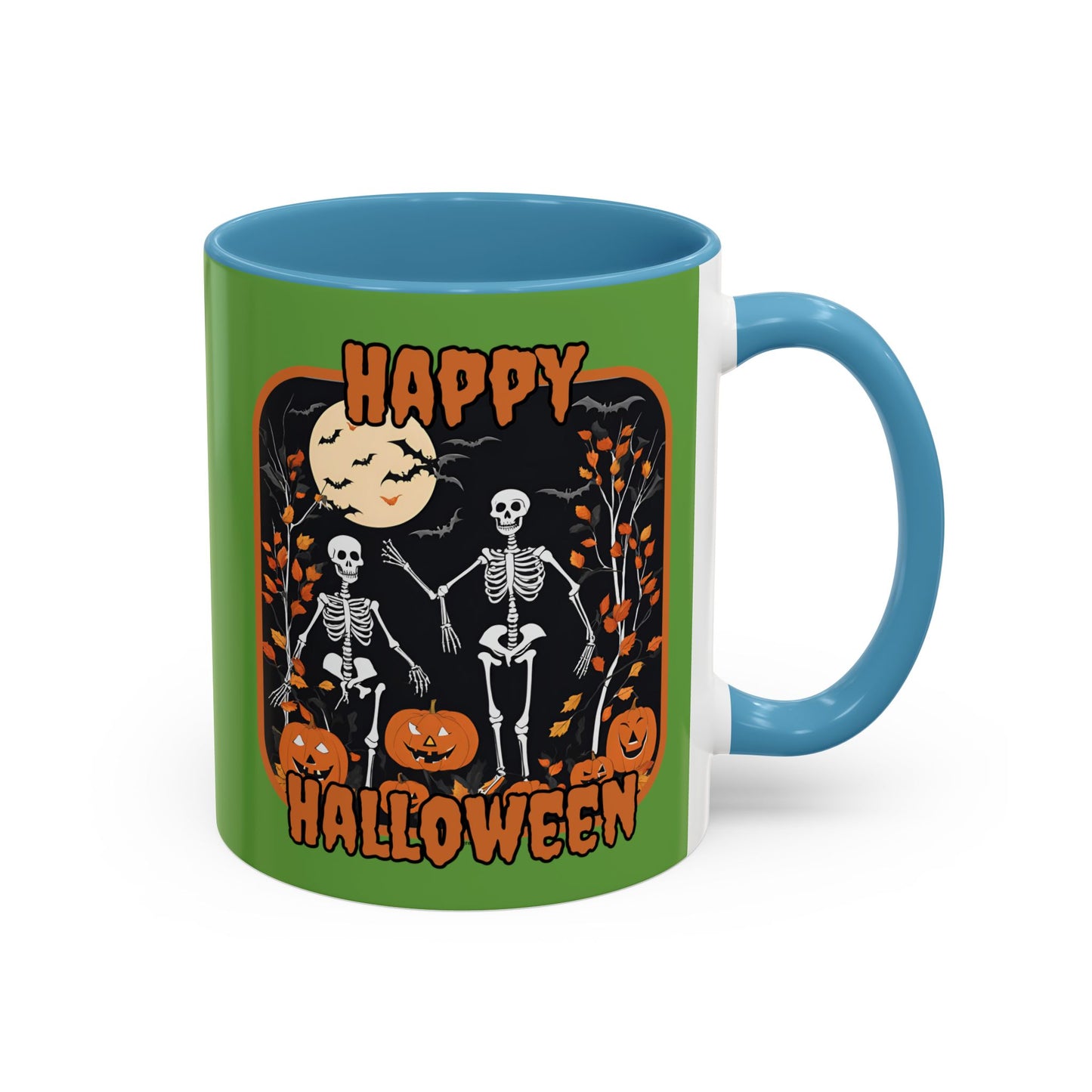 Spooktacular Skeletons of Halloween Accent Mug by cypherpunkgear