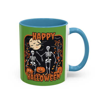 Spooktacular Skeletons of Halloween Accent Mug by cypherpunkgear