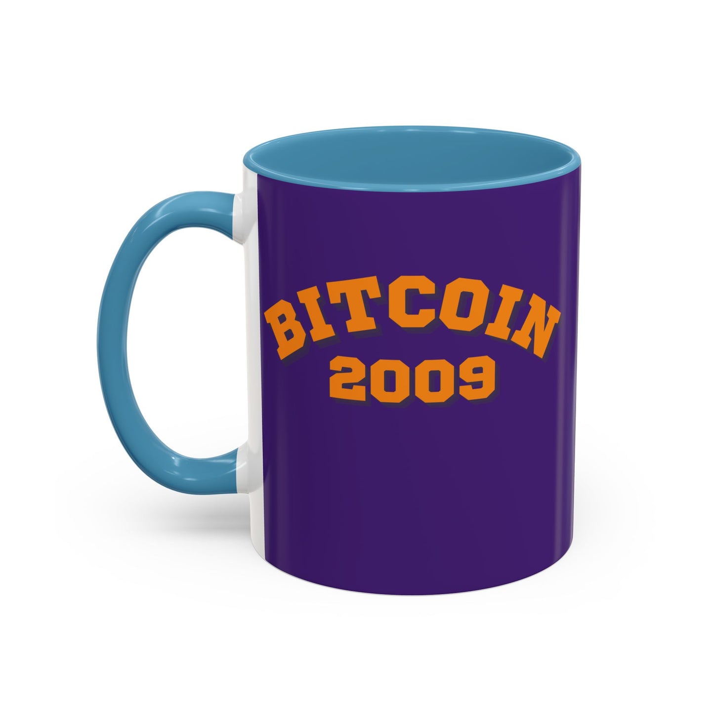 Bitcoin 2009 Dark Purple Accent Mug by cypherpunkgear.com