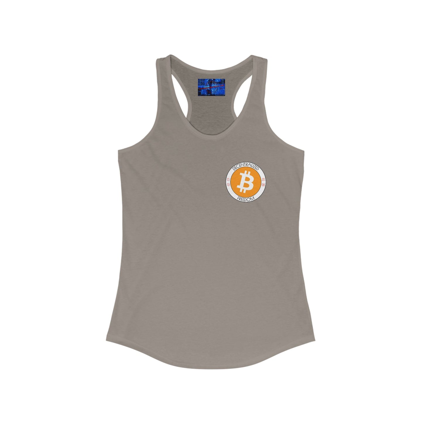 Bitcoin de 2 caras: ¡equipo cypherpunk de libertad! Camiseta sin mangas ideal con espalda cruzada para mujer