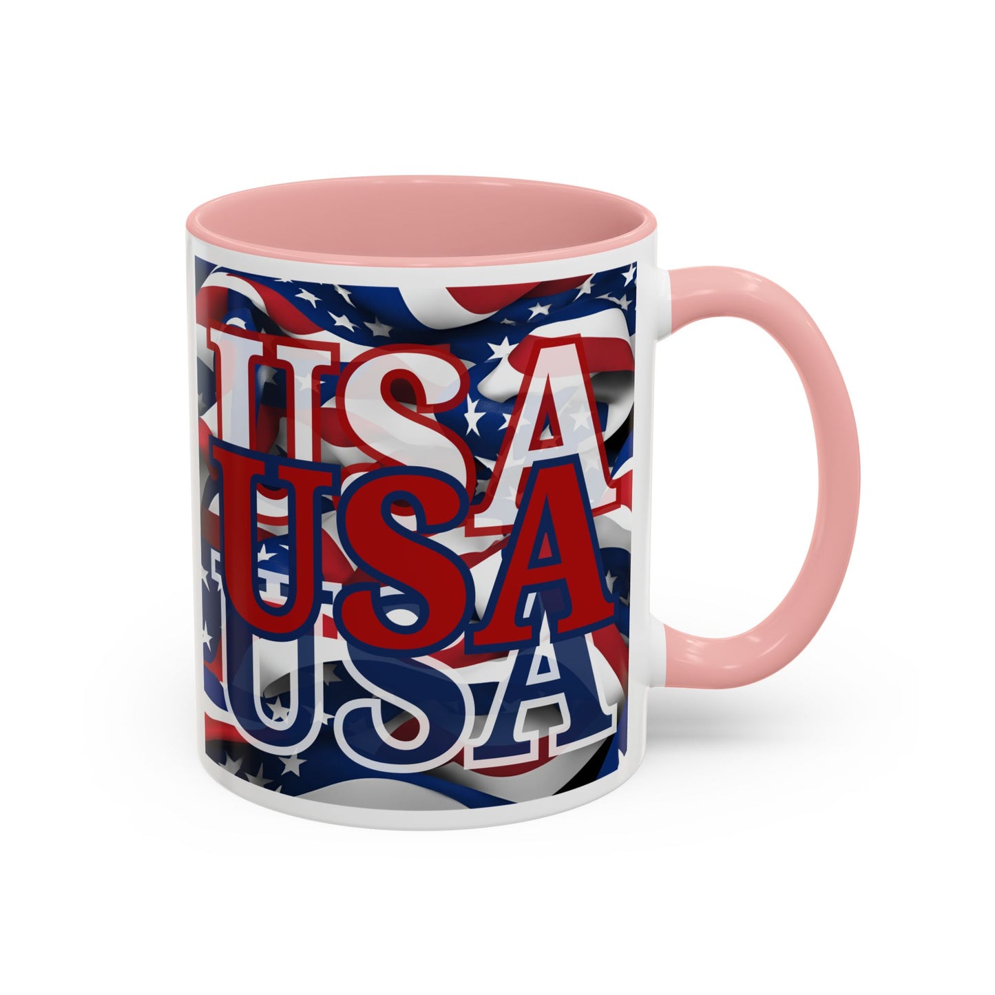 USA Red font Center Patriot Accent Mug by cypherpunkgear.com