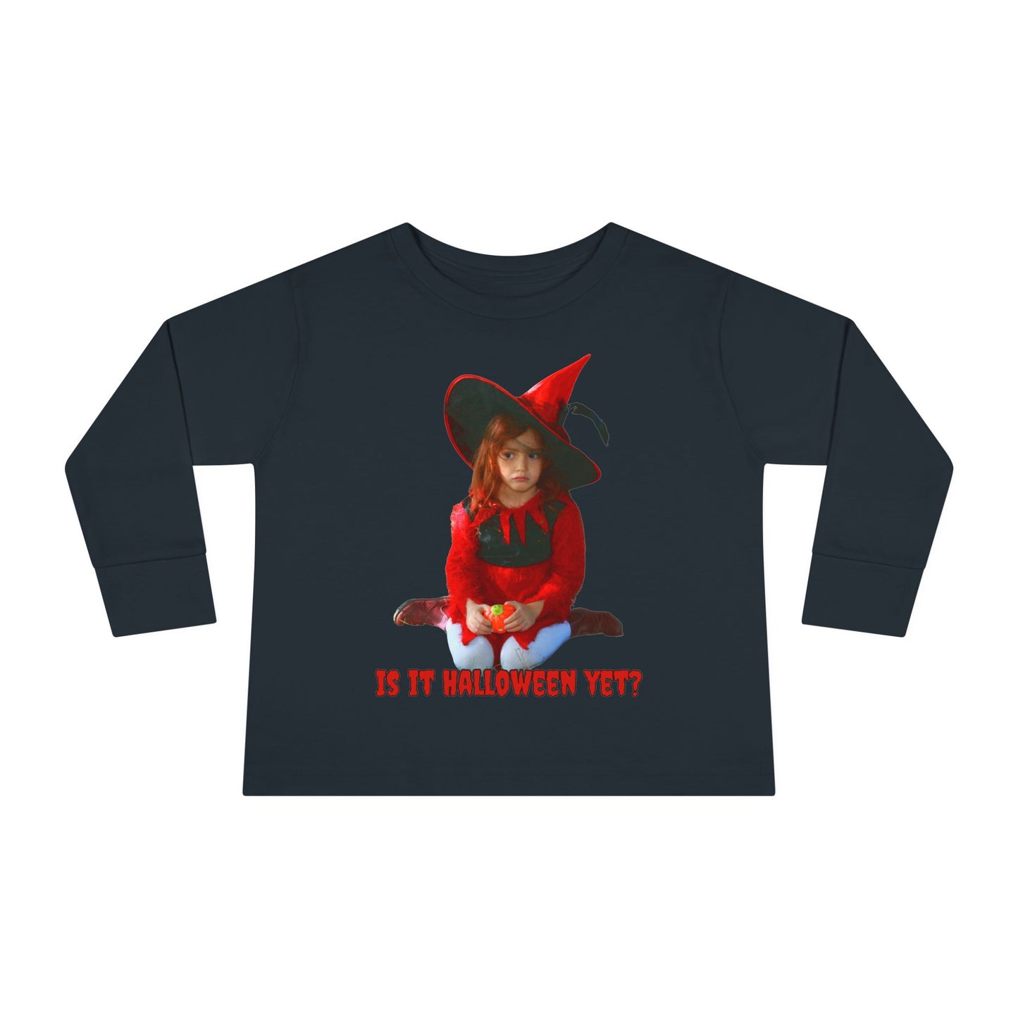 Is it Halloween yet? Toddler Long Sleeve Tee by CreepyCrafts.boo