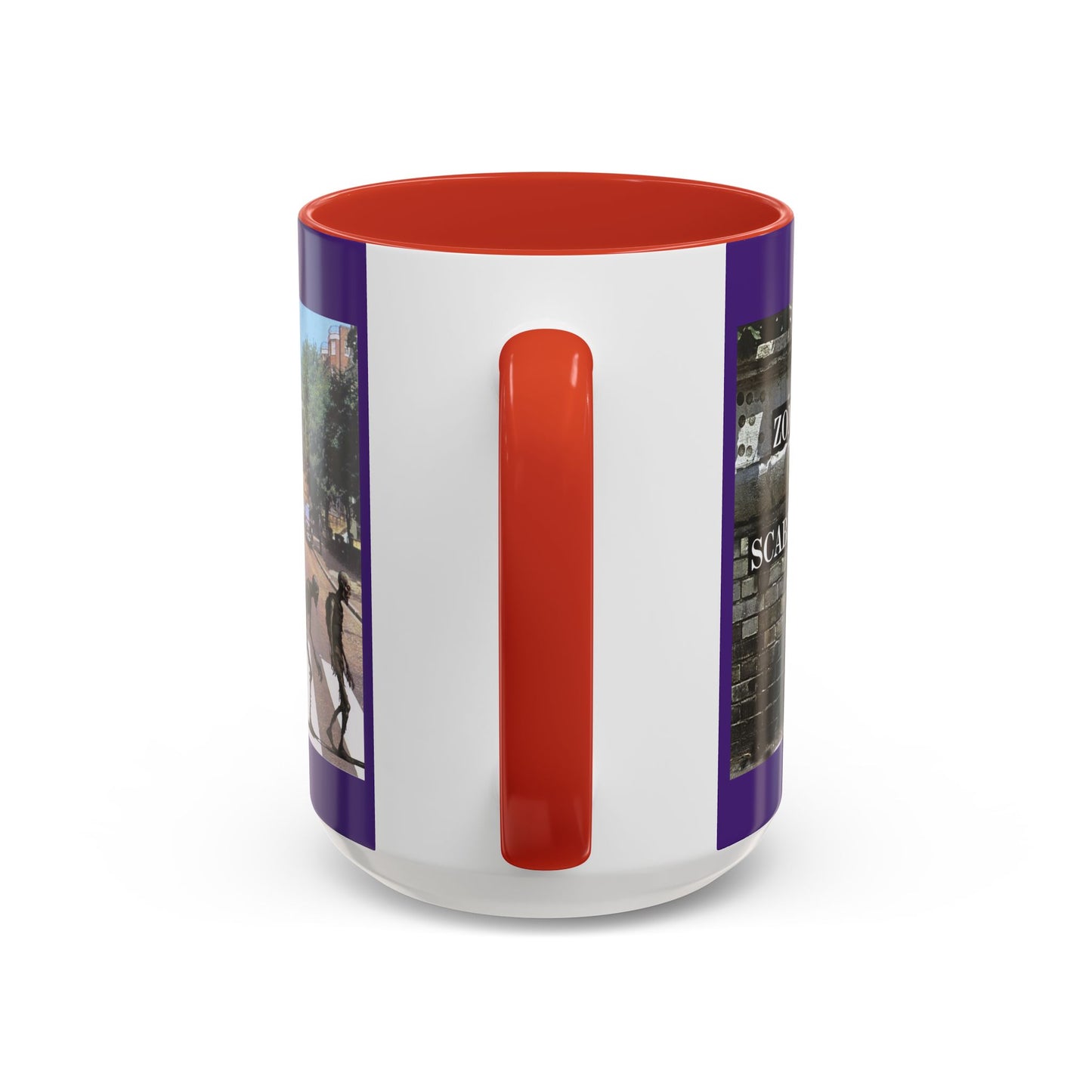 2-sided, Scabby Road Purple Accent Mug by CreepyCrafts.boo