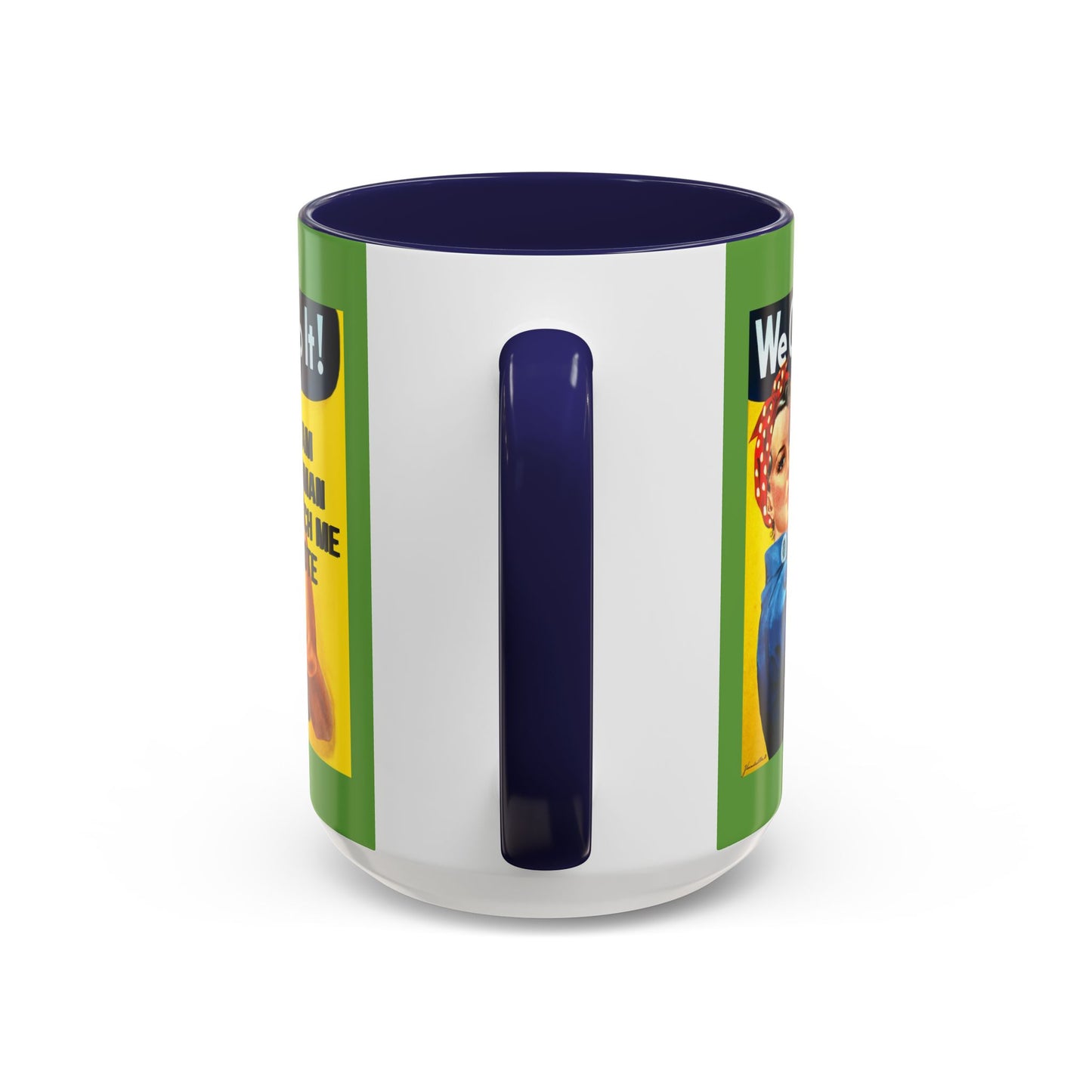 I Am Woman Watch Me Vote Rosie Green Accent Mug by cypherpunkgear.com