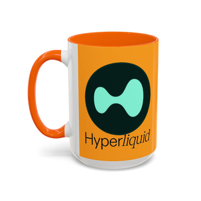 Hyperliquid Black font Orange Accent Mug by cypherpunkgear.com